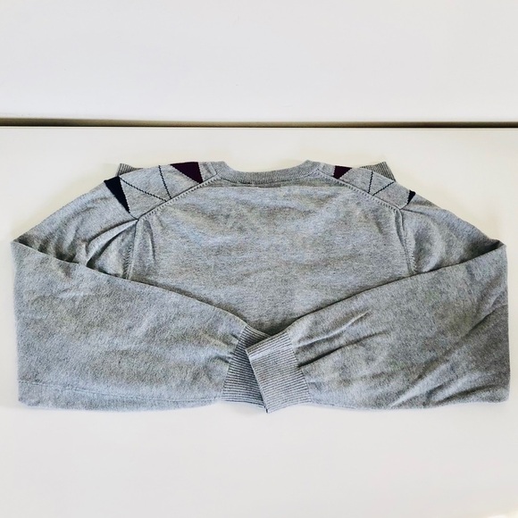 IZod V-Neck Purple & Navy Argyle Pattern Men’s Sweater XL - Picture 9 of 13